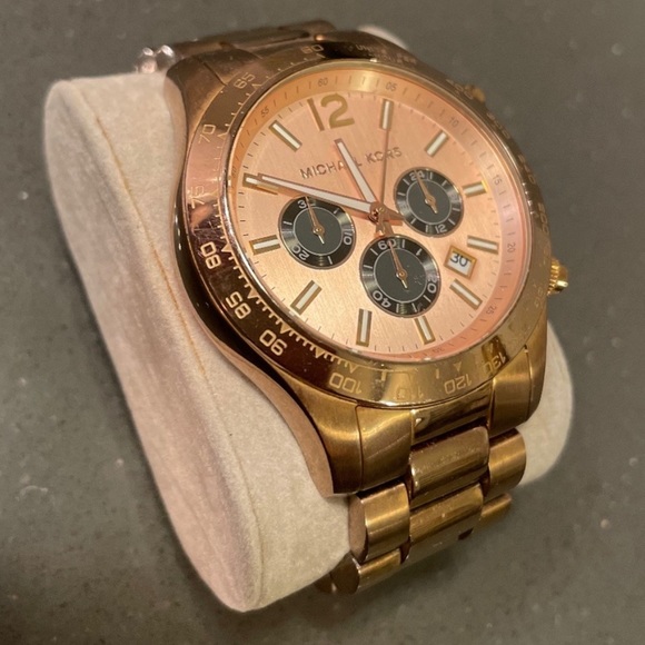 Michael Kors Layton Rose Gold-tone Chronograph Watch MK8186 - Picture 1 of 3